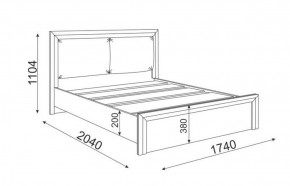 Кровать 1.6 Глэдис М31 с настилом и мягкой частью (ЯШС/Белый) в Тобольске - tobolsk.ok-mebel.com | фото 3