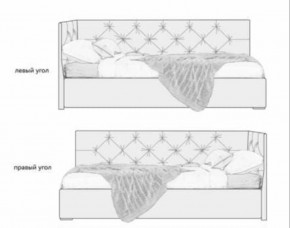 Кровать угловая Лилу интерьерная +основание (120х200) в Тобольске - tobolsk.ok-mebel.com | фото 2