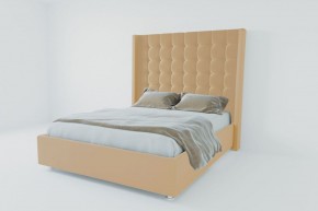 Кровать Венеция ЛЮКС с ПМ 800 (экокожа бежевая) в Тобольске - tobolsk.ok-mebel.com | фото 2