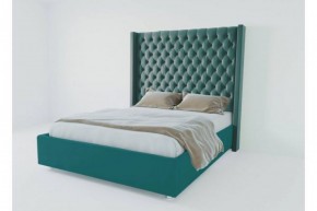 Кровать Версаль ЛЮКС с ПМ 1200 (велюр бирюзовый) в Тобольске - tobolsk.ok-mebel.com | фото