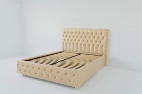 Кровать Версаль с ортопедическим основанием 800 (экокожа бежевая) в Тобольске - tobolsk.ok-mebel.com | фото 2