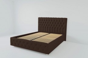 Кровать Версаль с ортопедическим основанием 900 (экокожа коричневая) в Тобольске - tobolsk.ok-mebel.com | фото 1