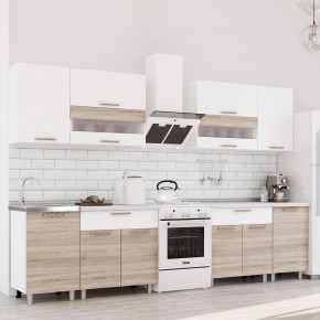 Кухня Айсбери 2.4 м (Белый/Дуб Сонома) в Тобольске - tobolsk.ok-mebel.com | фото