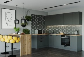 Кухня угловая Антрацит 2600х1600 (Стол. 38мм) в Тобольске - tobolsk.ok-mebel.com | фото