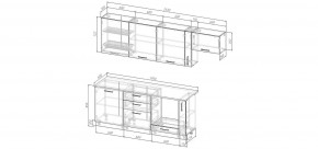 Кухонный гарнитур Белый Глянец 2550 (Стол. 26мм) в Тобольске - tobolsk.ok-mebel.com | фото 2