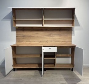 Кухонный гарнитур «Монако» 2.0 м Серия 2 МДФ с фрезеровкой (Дуб Золотой/Белый матовый) в Тобольске - tobolsk.ok-mebel.com | фото 4