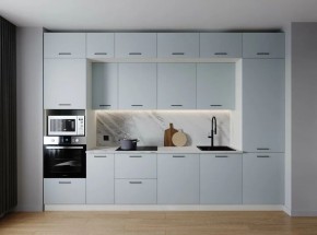 Кухонный гарнитур Смоки 3400 (Стол. 38мм) в Тобольске - tobolsk.ok-mebel.com | фото