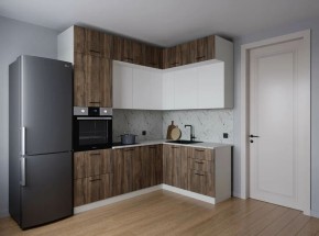 Кухонный гарнитур Старое Дерево 2200*1700 (Стол. 38мм) в Тобольске - tobolsk.ok-mebel.com | фото