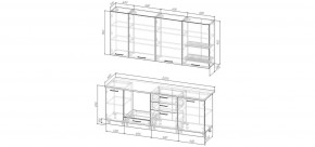 Кухонный гарнитур Старое Дерево 2200 h950 (Стол. 26мм) в Тобольске - tobolsk.ok-mebel.com | фото 2