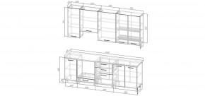 Кухонный гарнитур Старое Дерево 2400 h950 (Стол. 26мм) в Тобольске - tobolsk.ok-mebel.com | фото 2