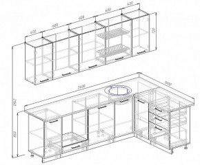 Кухонный гарнитур угловой Графика 2600х1600 (Стол. 26мм) в Тобольске - tobolsk.ok-mebel.com | фото 2