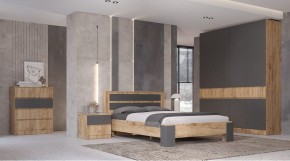 ЛЕНОРА Спальный гарнитур (модульный) графит в Тобольске - tobolsk.ok-mebel.com | фото