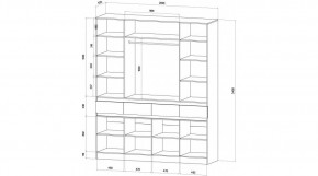 ЛЕНОРА Спальный гарнитур (модульный) графит в Тобольске - tobolsk.ok-mebel.com | фото 9