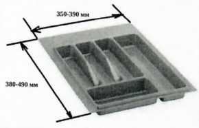 Лоток для столовых приборов 350-390 380-490 (SV-Мебель) в Тобольске - tobolsk.ok-mebel.com | фото 2