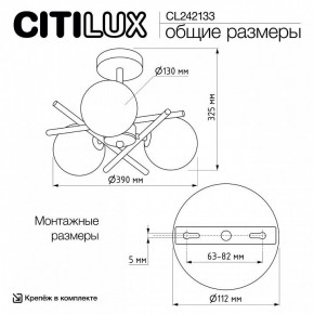 Люстра на штанге Citilux Ronny CL242133 в Тобольске - tobolsk.ok-mebel.com | фото 7