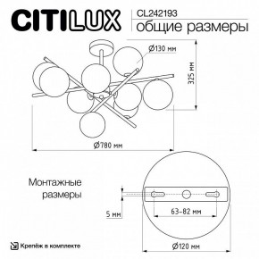 Люстра на штанге Citilux Ronny CL242193 в Тобольске - tobolsk.ok-mebel.com | фото 8
