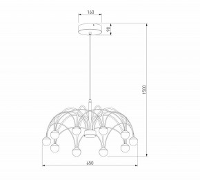 Люстра на штанге Eurosvet Ragno 90030/10 LED золото в Тобольске - tobolsk.ok-mebel.com | фото 5