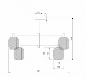 Люстра на штанге Eurosvet Voile 30191/6 черный в Тобольске - tobolsk.ok-mebel.com | фото 3