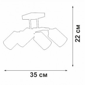 Люстра на штанге Vitaluce V2833 V2833-1/4PL в Тобольске - tobolsk.ok-mebel.com | фото 4