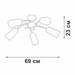 Люстра на штанге Vitaluce V2850 V2850-1/5PL в Тобольске - tobolsk.ok-mebel.com | фото 5