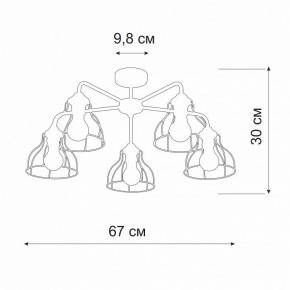 Люстра на штанге Vitaluce V3102 V3102-1/5PL в Тобольске - tobolsk.ok-mebel.com | фото 2