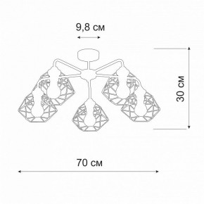 Люстра на штанге Vitaluce V4258 V4258-0/5PL в Тобольске - tobolsk.ok-mebel.com | фото 2