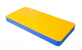 Мат гимнастический 1х0,5х0,08м цв. синий-желтый в Тобольске - tobolsk.ok-mebel.com | фото 1