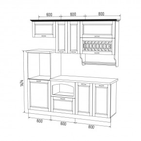 МИЛАНО Кухонный гарнитур 2,0 м Компоновка №3 в Тобольске - tobolsk.ok-mebel.com | фото 6