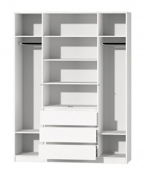 МС "Хилтон" Шкаф №1 1600 (Белый текстурный) в Тобольске - tobolsk.ok-mebel.com | фото 3