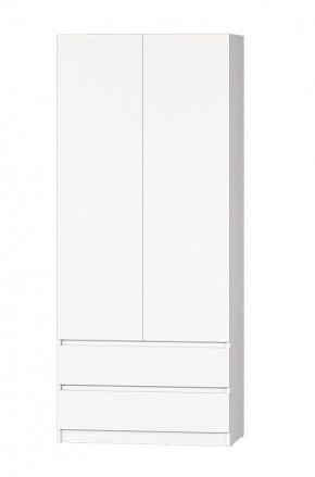 МС "Хилтон" Шкаф №3 900 (Белый текстурный) в Тобольске - tobolsk.ok-mebel.com | фото 2