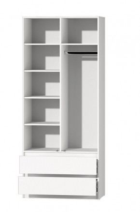 МС "Хилтон" Шкаф №3 900 (Белый текстурный) в Тобольске - tobolsk.ok-mebel.com | фото 3