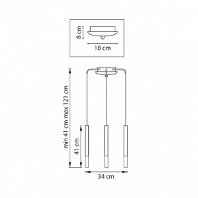 Подвесная люстра Lightstar Tubo L3T747147 в Тобольске - tobolsk.ok-mebel.com | фото 3