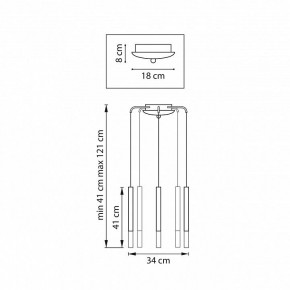 Подвесная люстра Lightstar Tubo L5T747133 в Тобольске - tobolsk.ok-mebel.com | фото 3
