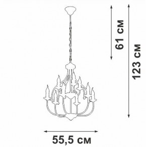 Подвесная люстра Vitaluce V1863 V1863-8/9 в Тобольске - tobolsk.ok-mebel.com | фото 3