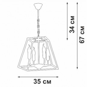 Подвесная люстра Vitaluce V4237 V4237-0/4 в Тобольске - tobolsk.ok-mebel.com | фото 3