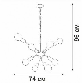 Подвесная люстра Vitaluce V4750 V4750-1/8 в Тобольске - tobolsk.ok-mebel.com | фото 2