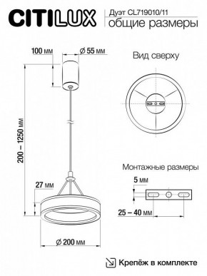 Подвесной светильник Citilux Дуэт CL719010 в Тобольске - tobolsk.ok-mebel.com | фото 7