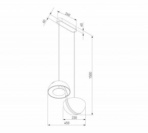 Подвесной светильник Eurosvet Emisfero 50083/2 LED золото в Тобольске - tobolsk.ok-mebel.com | фото 4