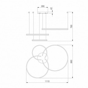 Подвесной светильник Eurosvet Gap 90180/3 золото 160W в Тобольске - tobolsk.ok-mebel.com | фото 5