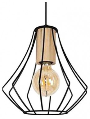 Подвесной светильник Imex MD.9050 MD.9050-1-P-BK+WOOD в Тобольске - tobolsk.ok-mebel.com | фото 1