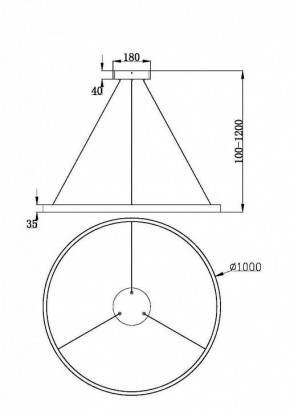 Подвесной светильник Maytoni Rim MOD058PL-L54BK в Тобольске - tobolsk.ok-mebel.com | фото 4