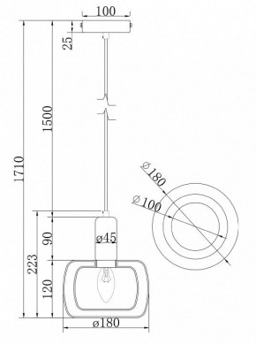 Подвесной светильник Maytoni Vision MOD411PL-01G в Тобольске - tobolsk.ok-mebel.com | фото 7