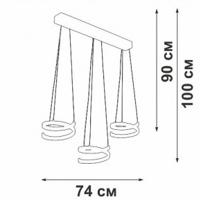 Подвесной светильник Vitaluce V3047 V3047-0/3S в Тобольске - tobolsk.ok-mebel.com | фото 4