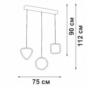 Подвесной светильник Vitaluce V3048 V3048-0/3S в Тобольске - tobolsk.ok-mebel.com | фото 4