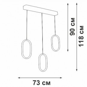 Подвесной светильник Vitaluce V3049 V3049-0/3S в Тобольске - tobolsk.ok-mebel.com | фото 4