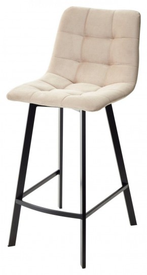 Полубарный стул CHILLI-QB SQUARE бежевый #5, велюр / черный каркас (H=66cm) М-City в Тобольске - tobolsk.ok-mebel.com | фото 1