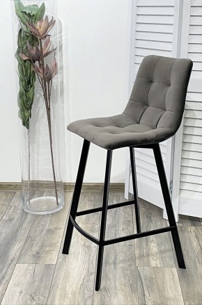 Полубарный стул CHILLI-QB SQUARE графит #14, велюр / черный каркас (H=66cm) М-City в Тобольске - tobolsk.ok-mebel.com | фото 2