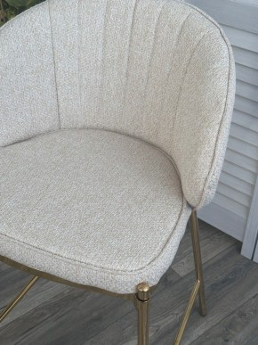 Полубарный стул WENDY TRF-11 светло-бежевый, ткань / золотой каркас (H=65) М-City в Тобольске - tobolsk.ok-mebel.com | фото