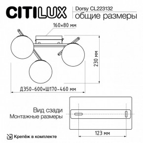 Потолочная люстра Citilux Dorsy CL223132 в Тобольске - tobolsk.ok-mebel.com | фото 12