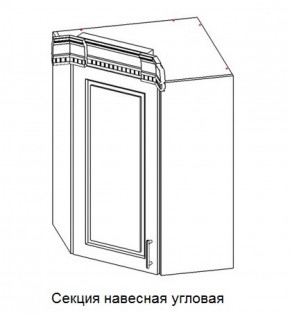 Секция навесная угловая "Верона" (600*600) в Тобольске - tobolsk.ok-mebel.com | фото